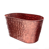 Champanheira em Ferro Galvanizado com Relevo Bronze 3 Litros 26cm x 15cm x 14cm - Ela Decora