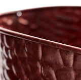 Champanheira em Ferro Galvanizado com Relevo Bronze 3 Litros 26cm x 15cm x 14cm - Ela Decora