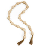 Colar Decorativo de Madeira Bege 147cm - Ela Decora