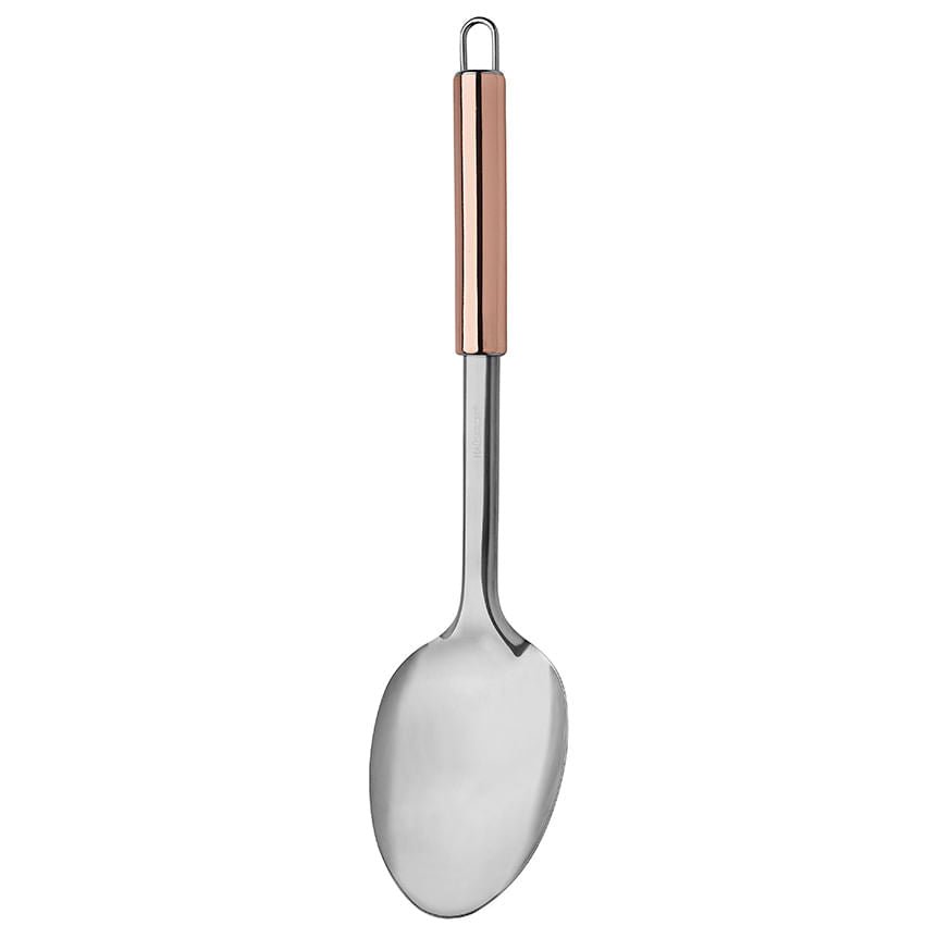 Colher de Arroz de Inox Cabo Metalizado Rose Gold - Ela Decora