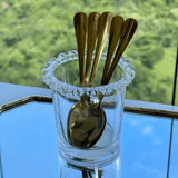 Jogo 6 Colheres de Chá Positano Dourado 13cm