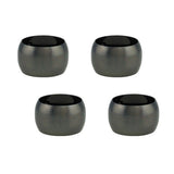 Conjunto completo de anéis guardanapo aço inox texturizado circle onix