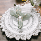 Conjunto 4 Anéis Para Guardanapo de Aço Niquelado Circle Prata 4,5cm - Ela Decora