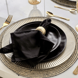 Conjunto 4 Anéis Para Guardanapo de Aço Niquelado Circle Prata 4,5cm - Ela Decora