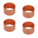 Conjunto 4 Anéis Para Guardanapos Metal Trançado Rose Gold - Ela Decora