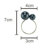 Conjunto 4 Anéis Porta Guardanapos Bolas Azul - 7cm - Ela Decora