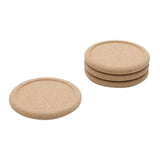 Conjunto 4 Porta Copos de Cortiça 10cm - Ela Decora