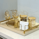 Conjunto 6 Colheres Com Suporte De Zamac Dourada 14cm - Ela Decora