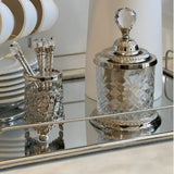 Conjunto 6 Colheres Com Suporte De Zamac Niquelado Crystal 14cm - Ela Decora