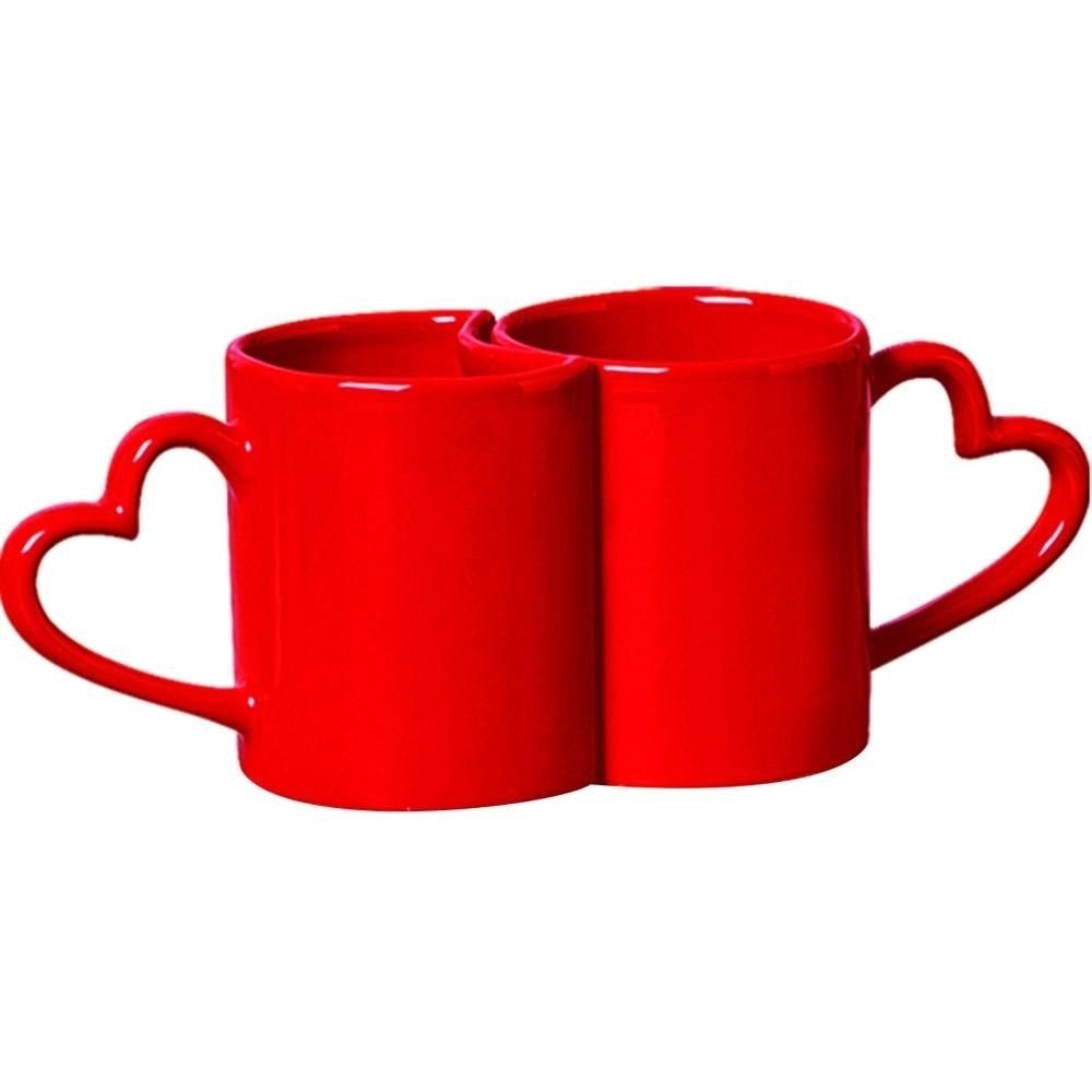 Conjunto Canecas Love Vermelha 2 Peças - Ela Decora