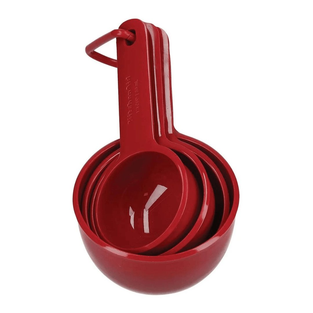 Conjunto Colheres de Medidas Vermelha 4 Peças KitchenAid - Ela Decora