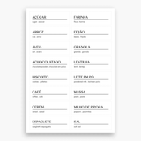 Conjunto de Etiquetas Adesivas para Temperos, Mantimentos e Despensa 3 Peças - Ela Decora