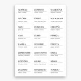 Conjunto de Etiquetas Adesivas para Temperos, Mantimentos e Despensa 3 Peças - Ela Decora