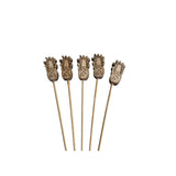 Conjunto de Palitos de Madeira Petiscos Frutas com 10 peças 10cm - Ela Decora