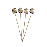 Conjunto de Palitos de Madeira Petiscos Frutas com 10 peças 10cm - Ela Decora