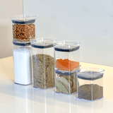 Conjunto de Potes Herméticos Block Transparente 6 Peças - Ela Decora