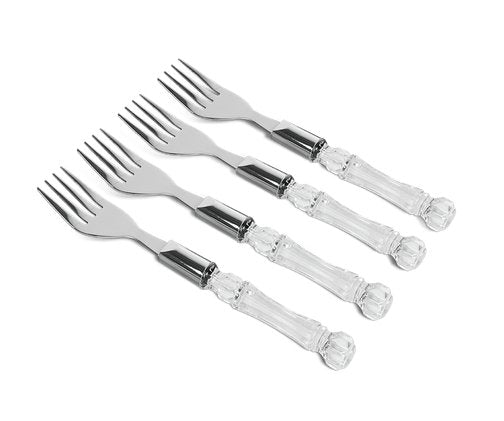 Conjunto Garfos Para Sobremesa 4 Peças Tasty Cristal - Ela Decora
