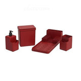 Conjunto Organizador de Pia Vermelho - Ela Decora