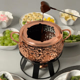 Conjunto Para Fondue 11 peças Rose Gold Martelado Luxo - Ela Decora