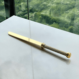 Conjunto Talheres com Cabo Dourado Zamac 32cm 2 Peças - Ela Decora