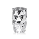 Copo Alto De Vidro Diamond Prateado 350ml - Ela Decora