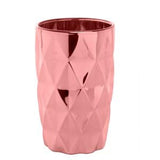 Copo Alto de Vidro Diamond Rose Gold 350ml - Ela Decora