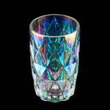 Copo Alto de Vidro Sodo - cálcico Diamond Rainbow Furta - cor - 350ml - Ela Decora