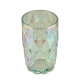 Copo Alto de Vidro Sodo - cálcico Diamond Rainbow Furta - cor - 350ml - Ela Decora