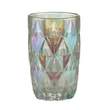 Copo Alto de Vidro Sodo - cálcico Diamond Rainbow Furta - cor - 350ml - Ela Decora