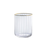 Copo de Vidro com Borda de Ouro 300ml - Ela Decora