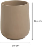 Copo em Cimento Porta Escova Cachepot Cinza 10,5cm - Ela Decora