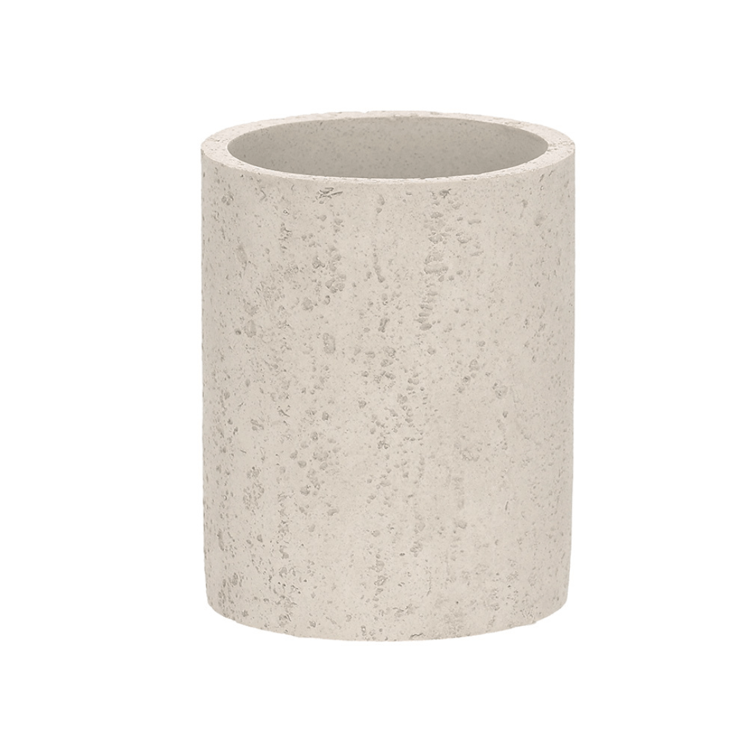 Copo Multiuso Porta Objetos em Polirresina Cinza 10,5cm - Ela Decora