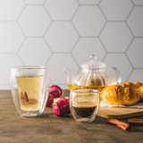 Copo para Café Parede Dupla em Vidro Borossilicato Transparente 70ml - Ela Decora