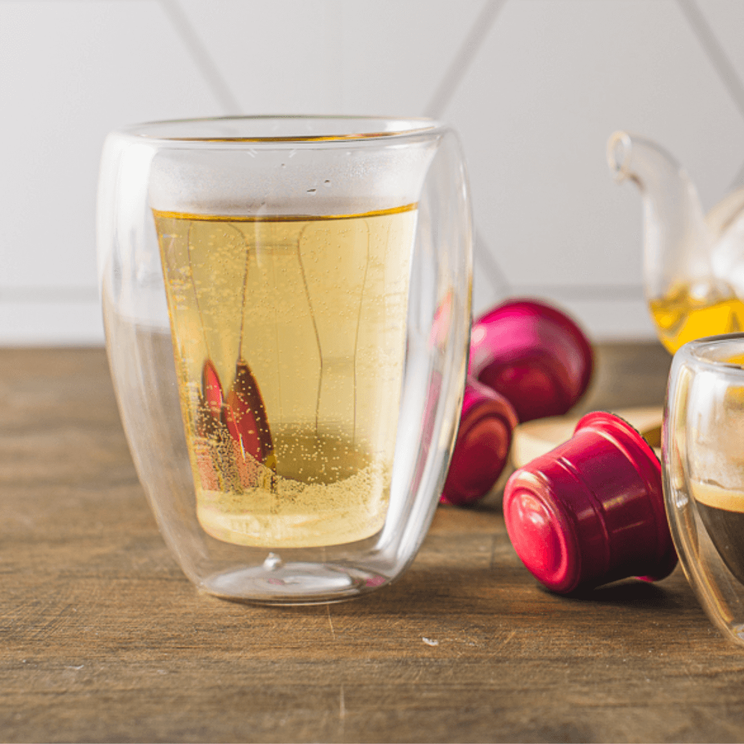Copo para Chá Parede Dupla em Vidro Borossilicato Transparente 260ml - Ela Decora