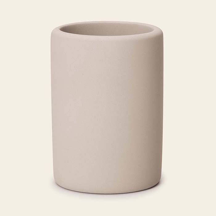 Copo Porta Escova de Dente Branco - Ela Decora