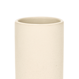 Copo Porta Escova em Cerâmica Bege 12cm - Ela Decora