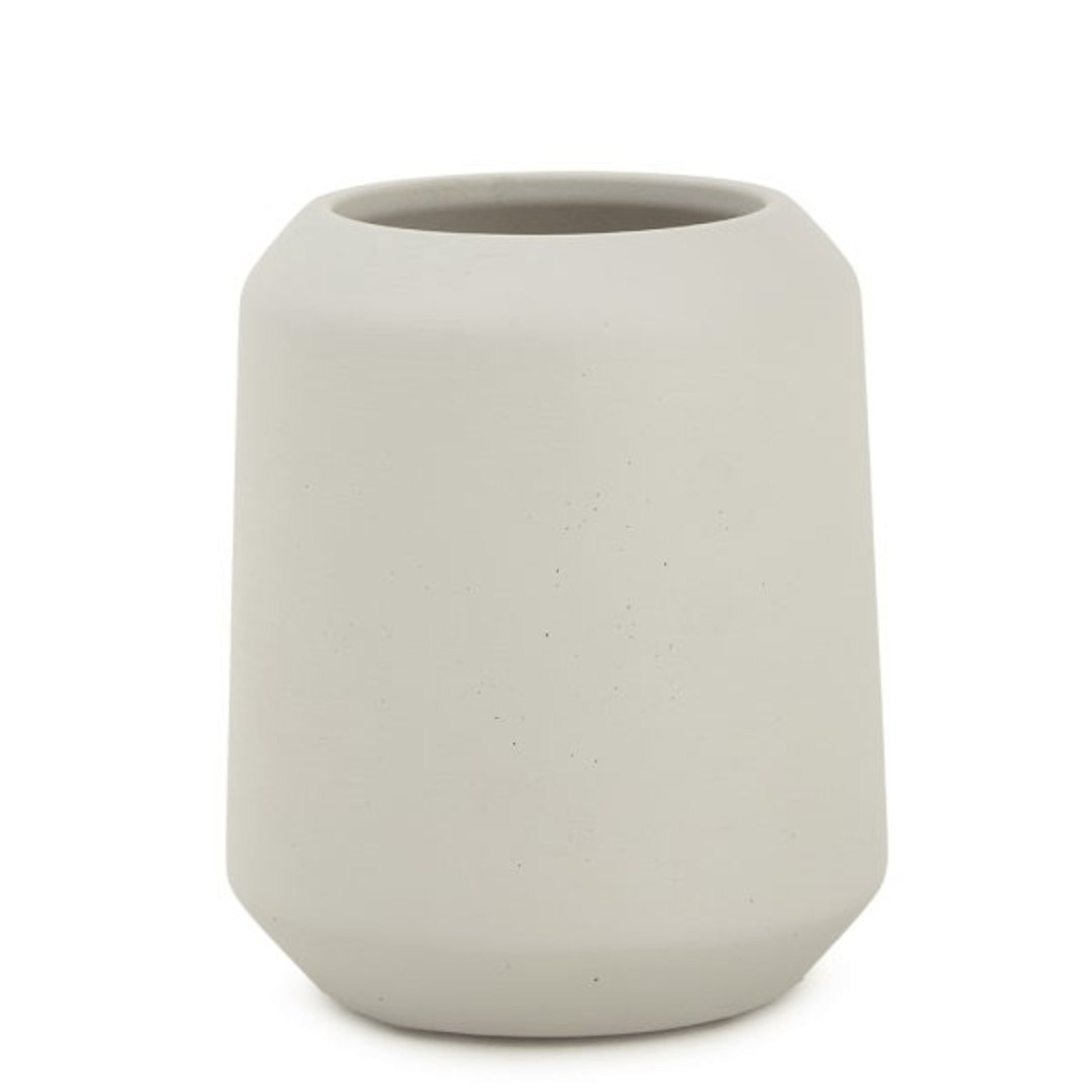 Copo Porta Escova Multiuso em Cimento - Ela Decora