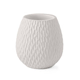 Copo Porta Escova Multiuso em Cimento Branco 9cm - Ela Decora