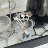 Copo Porta Talheres de Cristal de Chumbo com Detalhes em Formato de Coração - Ela Decora