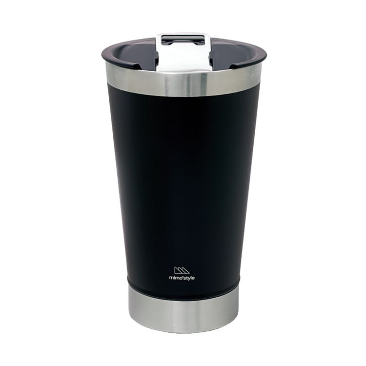 Copo Térmico com Tampa Inox Preto 500ml - Ela Decora