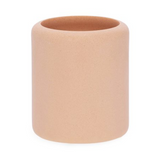 Copo Porta Escova Redondo de Poliresina Rosa 10,5cm