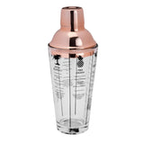 Coqueteleira de Vidro Tampa de Aço Inox Rose Gold - 420ml - Ela Decora