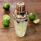 Coqueteleira de Vidro Tampa de Aço Inox Rose Gold - 420ml - Ela Decora