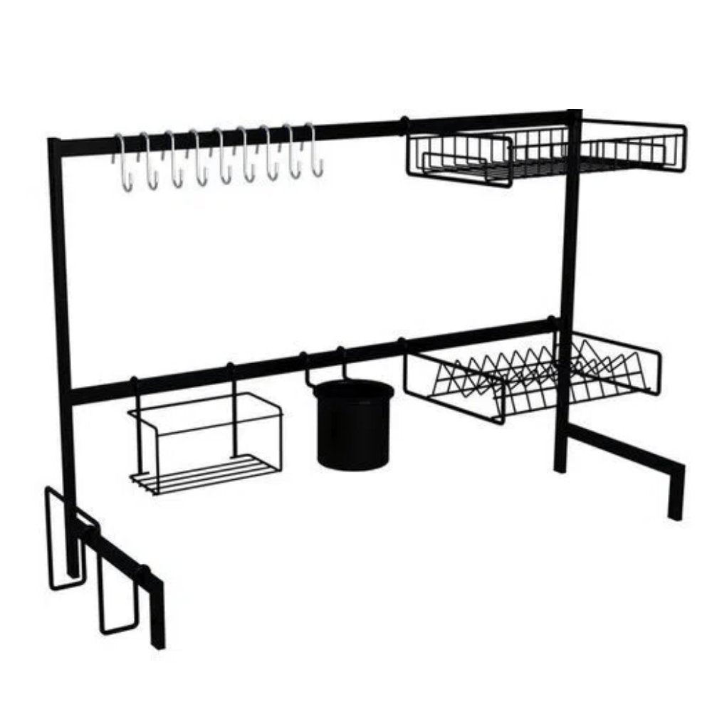 Cozinha Autossustentável Escorredor Suspenso Elegance Preto - Ela Decora