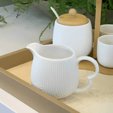 Cremeira de Cerâmica Oasis Branca 350ml - Ela Decora