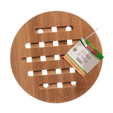 Descanso de Panela em Bambu Redondo 16cm - Ela Decora