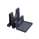 Descanso para Tampas e Utensilios em Bambu e Plástico Preto - Ela Decora