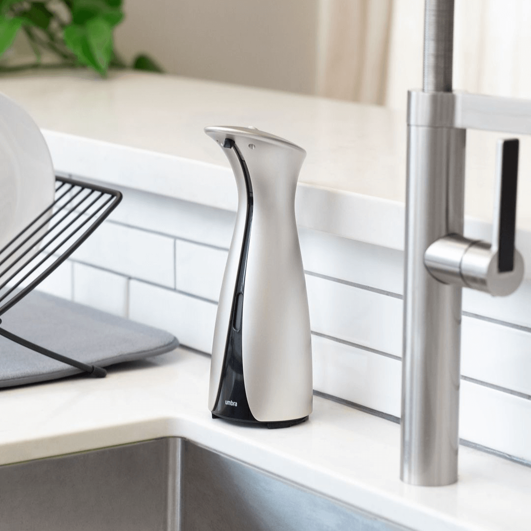 Dispenser Porta Detergente Automático com Sensor Otto Niquel 250ml - Ela Decora