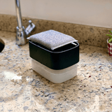 Dispenser Porta Detergente e Esponja Trium Preto 500ml - Ela Decora