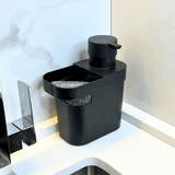 Dispenser Porta Detergente e Organizador de Pia Trium Preto 650 Ml - Ela Decora